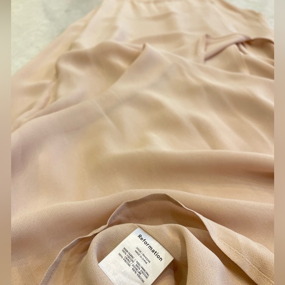 Reformation Ingrid Dress In Champagne Size 4 - Picture 11 of 14